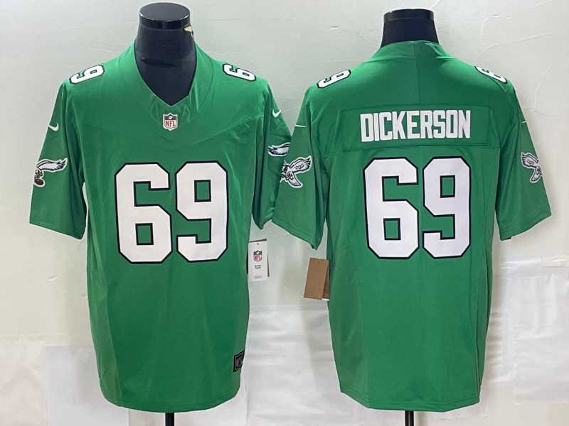 Mens Philadelphia Eagles #69 Landon Dickerson Green Alternate FUSE Vapor Limited Stitched Jersey